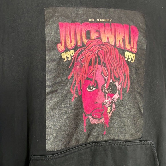 Three Layer Premium Large Mens Black Long Sleeve Pockets Pullover Hoodie - Picture 3 of 7